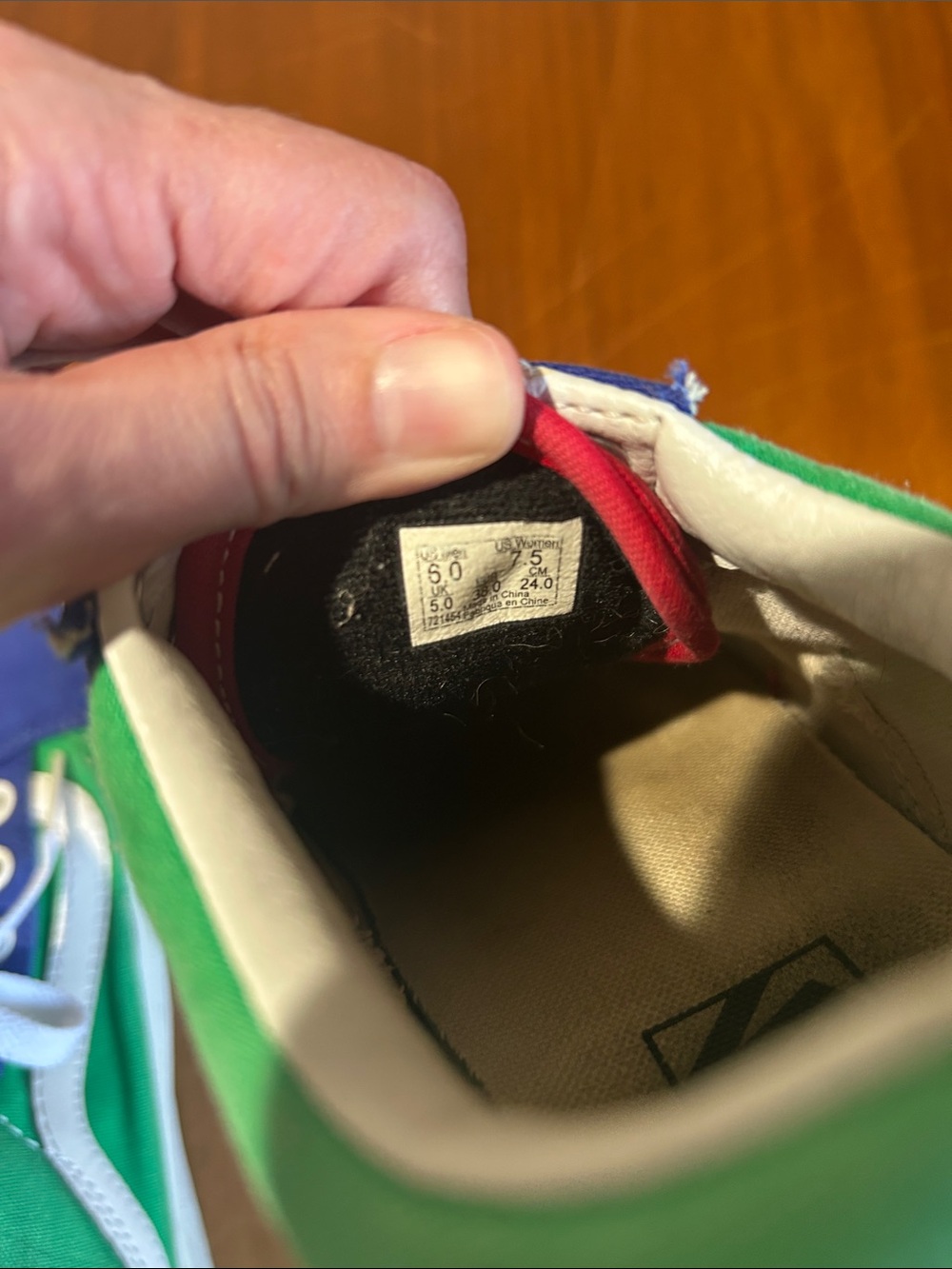 Multi-Color Lace-Up Vans - Picture 5 of 8